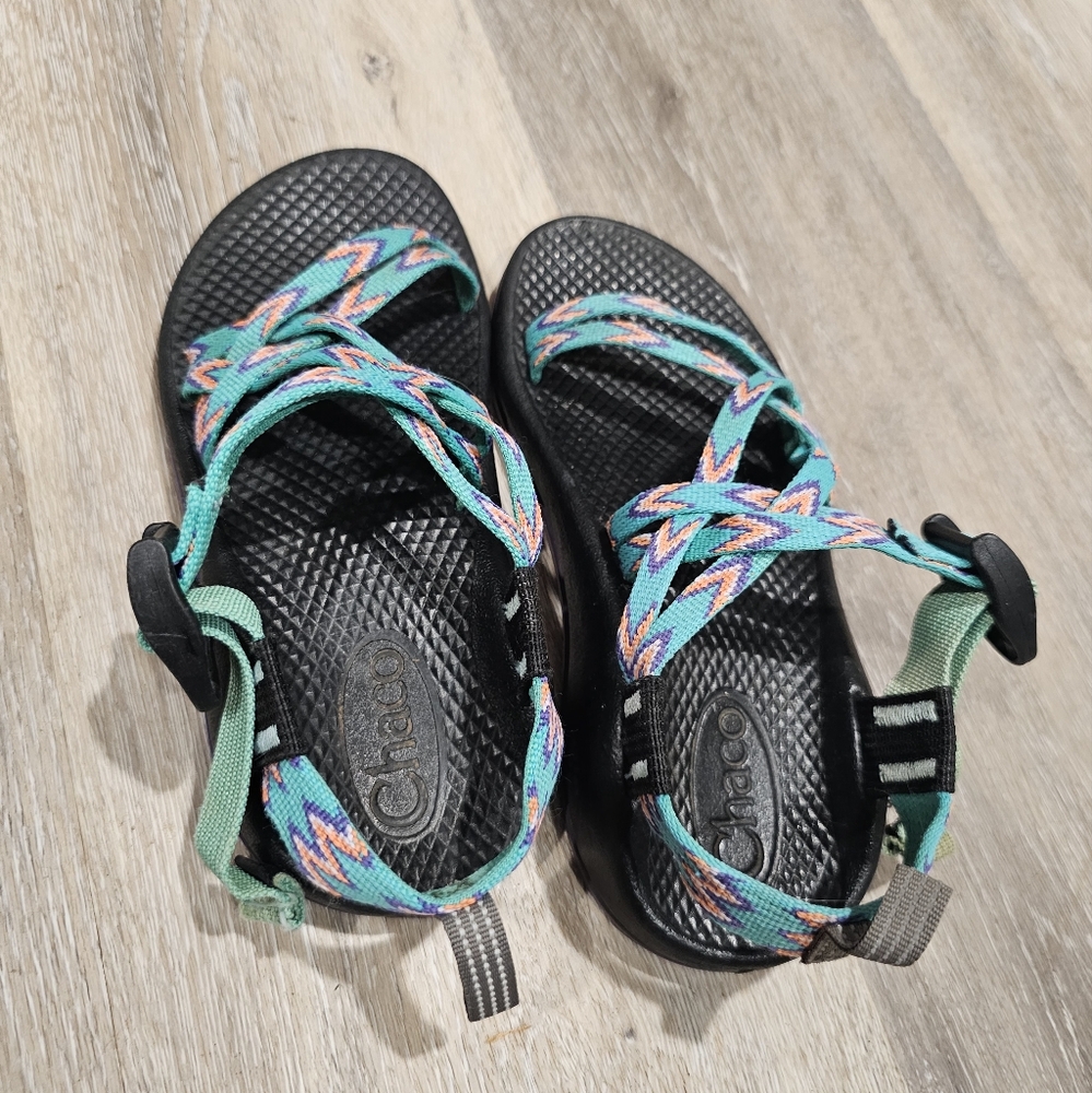 Teal Coral And Purple Chacos - Picture 6 of 11